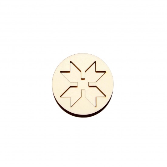 Set Doua Baze blank - Brosa-Martisor Licheni - Cerc - Model Traditional2 - 50x50 mm