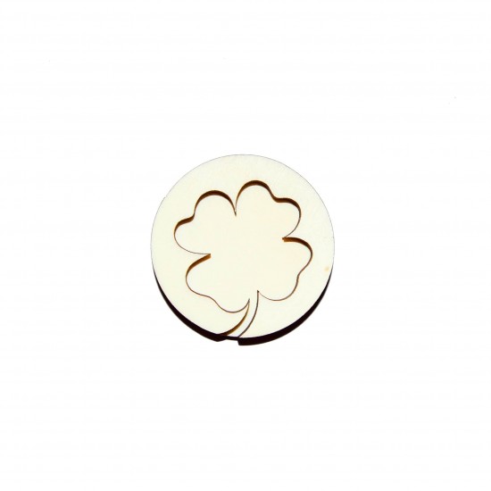 Set Doua Baze blank - Brosa-Martisor Licheni - Cerc - Trifoi cu patru foi - 50x50 mm