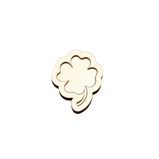 Set Doua Baze blank - Brosa-Martisor Licheni - Trifoi cu patru foi- 52x46 mm