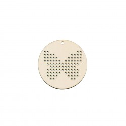 Baza Blank Tip Gherghef - Cerc 5cm - Model Fluture - gaurele 1.5mm