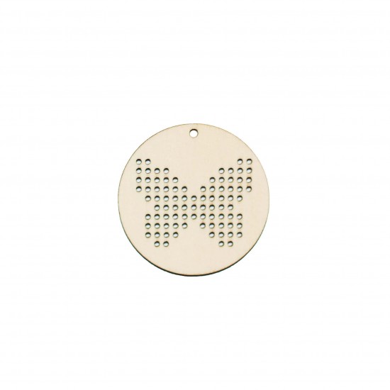 Baza Blank Tip Gherghef - Cerc 5cm - Model Fluture - gaurele 1.5mm