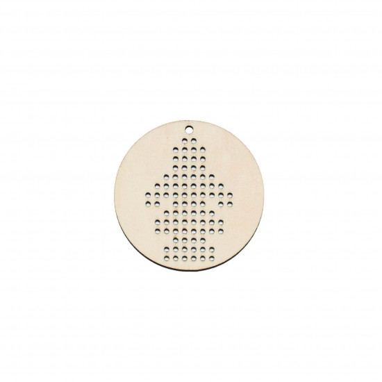 Baza Blank Tip Gherghef - Cerc 5cm - Model Mandruta - gaurele 1.5mm