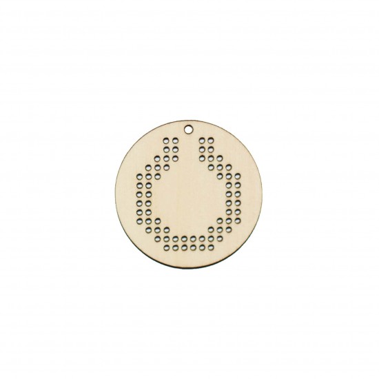 Baza Blank Tip Gherghef - Cerc 5cm - Model Potcoava - gaurele 1.5mm