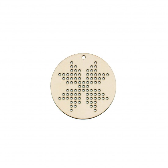 Baza Blank Tip Gherghef - Cerc 5cm - Model Traditional 2 - gaurele 1.5mm