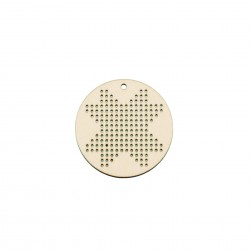 Baza Blank Tip Gherghef - Cerc 5cm - Model Traditional 3 - gaurele 1mm Baza Blank Tip Gherghef - Cerc 5cm - Model Traditional 3 - gaurele 1mm