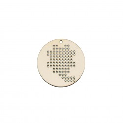 Baza Blank Tip Gherghef - Cerc 5cm - Model Trifoi cu patru foi - gaurele 1.5mm