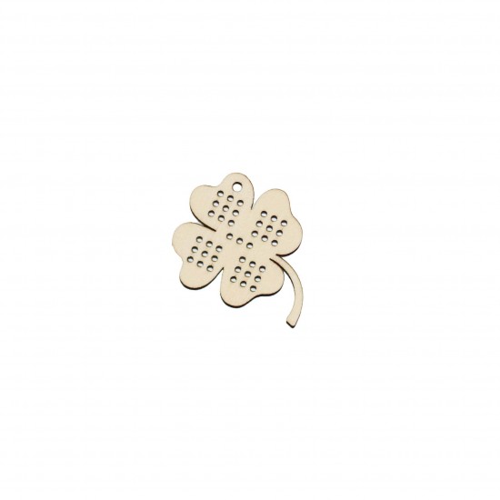 Baza Blank Tip Gherghef - Trifoi - gaurele 1,5 mm - 40x35 mm