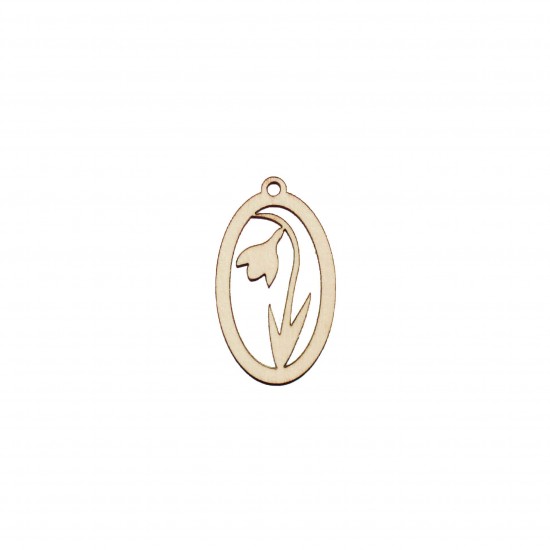 Baza Blank Oval cu Ghiocel  - 45x27 mm
