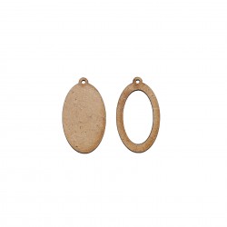 Set Doua Figurine Ovale - 43x25 mm - MDF2.5mm Set Doua Figurine Ovale - 43x25 mm - MDF2.5mm