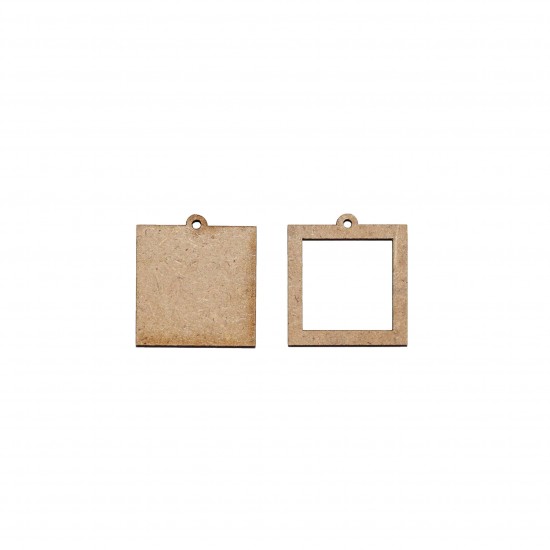 Set Doua Figurine Patrate  - 33x30 mm - MDF2.5mm