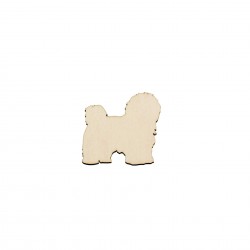Baza blank Caine Bichon Havanesse din lemn - C05 - 45x40 mm