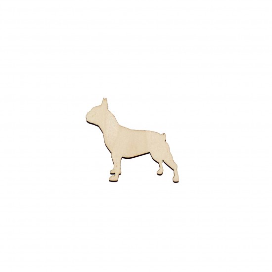 Baza blank Caine Bulldog Francez din lemn - C08 - 50x43 mm