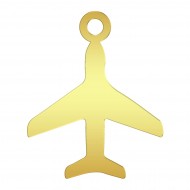 Avion Auriu din Oglinda Acrilica - Avion Oglinda Aurie - AV-007