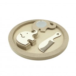 Set Blank pentru Mot - Tematica Elefantel - 4 Piese - Tava Rotunda - d29