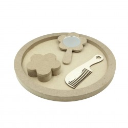 Set Blank pentru Mot - Tematica Flori - 4 Piese - Tava Rotunda - d29