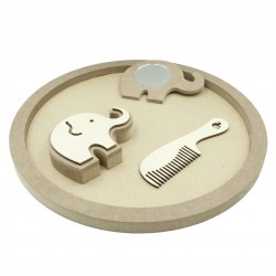 Set Blank pentru Mot - Tematica Elefantel - 4 Piese - Tava Rotunda - d34