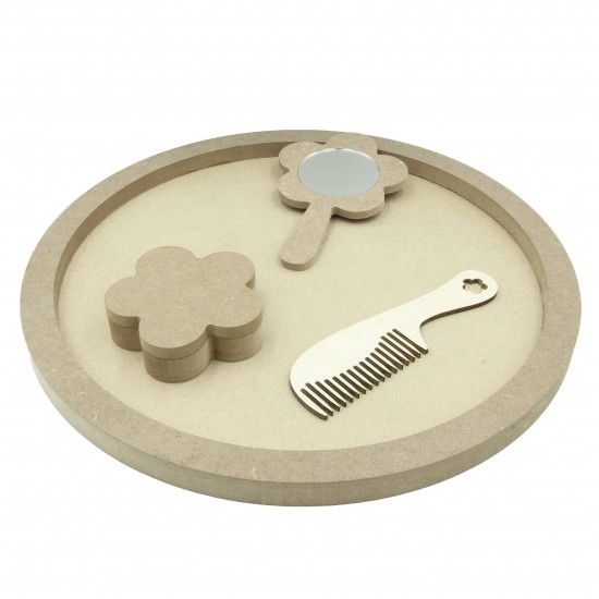 Set Blank pentru Mot - Tematica Flori - 4 Piese - Tava Rotunda - d34