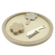 Set Blank pentru Mot - Tematica Flori - 4 Piese - Tava Rotunda - d34