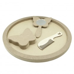 Set Blank pentru Mot - Tematica Fluturi - 4 Piese - Tava Rotunda - d34