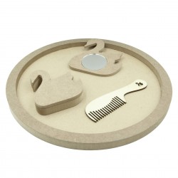 Set Blank pentru Mot - Tematica Lebada - 4 Piese - Tava Rotunda - d34