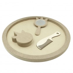 Set Blank pentru Mot - Tematica Unicorn - 4 Piese - Tava Rotunda - d34