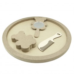 Set Blank pentru Mot - Tematica Urs - 4 Piese - Tava Rotunda - d34