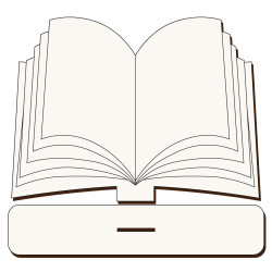 Carte cu Baza Sublimabila - Silueta Carte cu Baza pentru Sublimare - MDF alb melaminat   - 20x15 mm