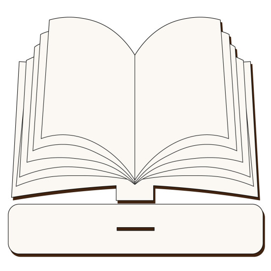 Carte cu Baza Sublimabila - Silueta Carte cu Baza pentru Sublimare - MDF alb melaminat   - 20x15 mm