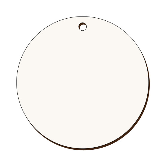 Breloc Rotund Sublimabil - Silueta Breloc Rotund pentru Sublimare - MDF alb melaminat  - 50x50 mm