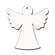 Ornament Brad Sublimabil - Silueta Inger pentru Sublimare - MDF alb melaminat  - 100x75 mm