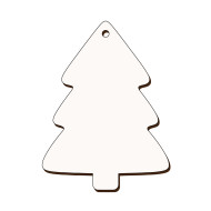 Ornament Brad Sublimabil - Silueta Brad pentru Sublimare - MDF alb melaminat  - 100x75 mm