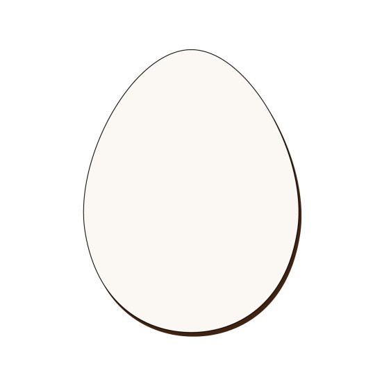 Ou Sublimabil - Silueta Ou pentru Sublimare - MDF alb melaminat  - 150x112 mm