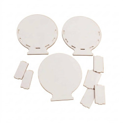 KIT DIY – Suport Decorativ - Cutie Glob pentru Aranjamente Florale – Blank Sublimabil