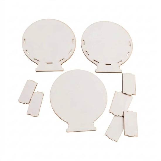 KIT DIY – Suport Decorativ - Cutie Glob pentru Aranjamente Florale – Blank Sublimabil