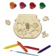 Plansa din Lemn pentru Colorat cu Figurine Detasabile - Borcan cu Fructe