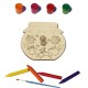 Plansa din Lemn pentru Colorat cu Figurine Detasabile - Borcan cu Fructe