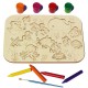 Plansa din Lemn pentru Colorat cu Figurine Detasabile - Elemente marine