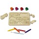 Plansa din Lemn pentru Colorat cu Figurine Detasabile - Autovehicule