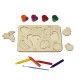Plansa din Lemn pentru Colorat cu Figurine Detasabile - Fructe
