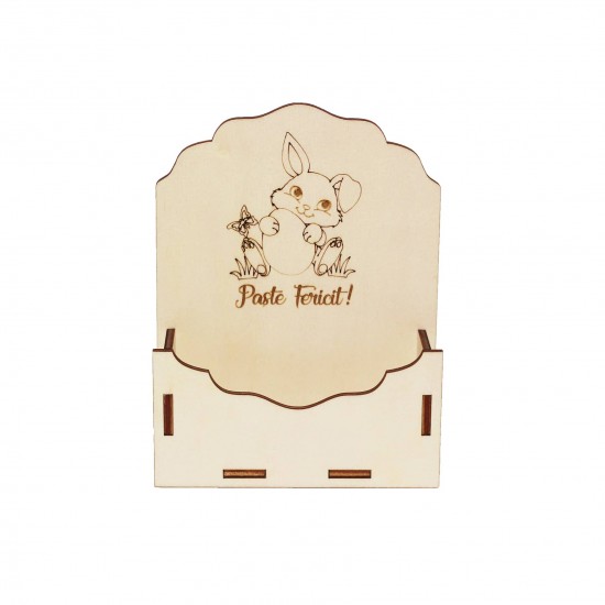 Cutie tip Plic din Lemn 13x4x17 cm - Iepuras