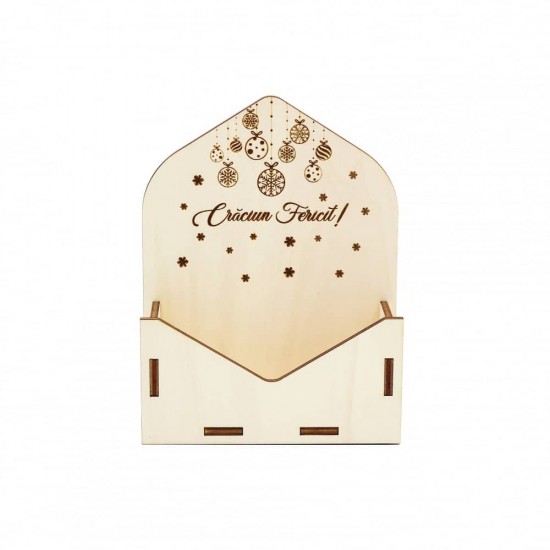 Cutie tip Plic din Lemn 13x4x17 cm - Globulete