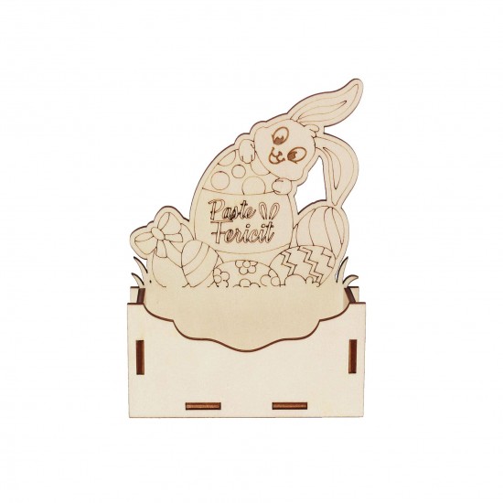 Cutie tip Plic din Lemn 13x4x18 cm - Iepuras Vesel