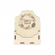 Cutie tip Plic din Lemn 13x4x17 - Paste Fericit