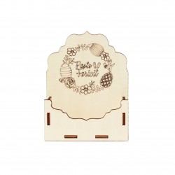 Cutie tip Plic din Lemn 13x4x17 - Paste Fericit