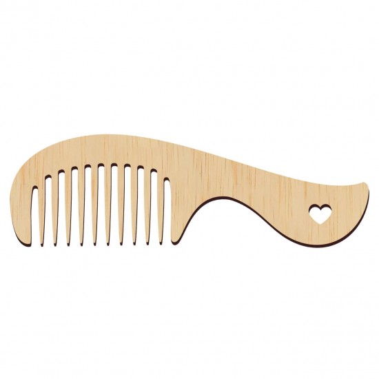 Pieptene Blank - Inima - 16x4.5cm