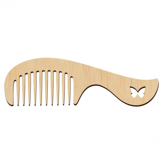 Pieptene Blank - Fluture - 16x4.5cm
