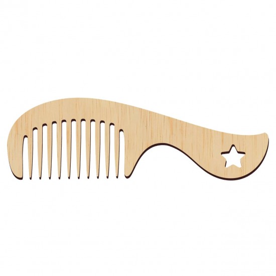Pieptene Blank - Stea - 16x4.5cm
