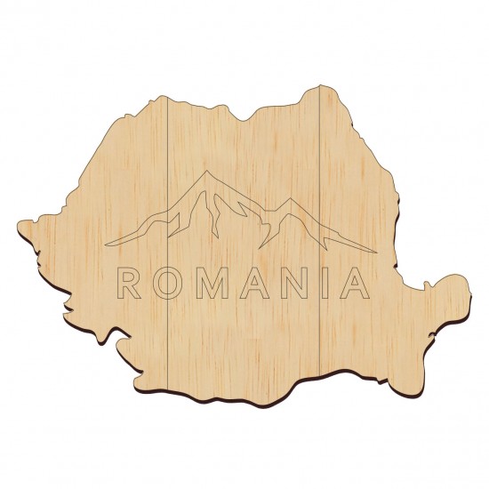 Baza Blank Harta Romaniei Gravata - 100x70 mm