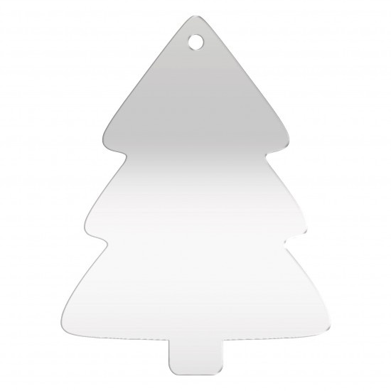 Baza Blank Oglinda Argintie -  Brad de Craciun  - B01 - 120x90 mm