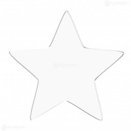 Baza Blank Acril - Stea  H10cm - S05 - 105x100 mm